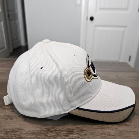 Vintage Notre Dame Strapback Hat Cap 90s White Gold Fighting Irish UND Est 1842 - Picture 7 of 10